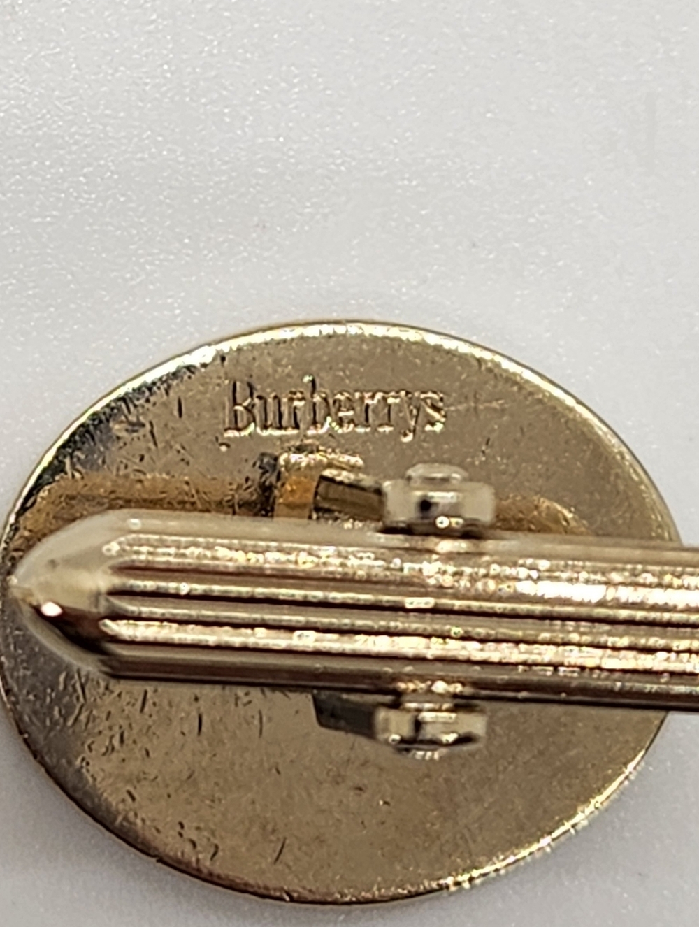 Burberry Gold Cufflinks - Picture 4 of 4